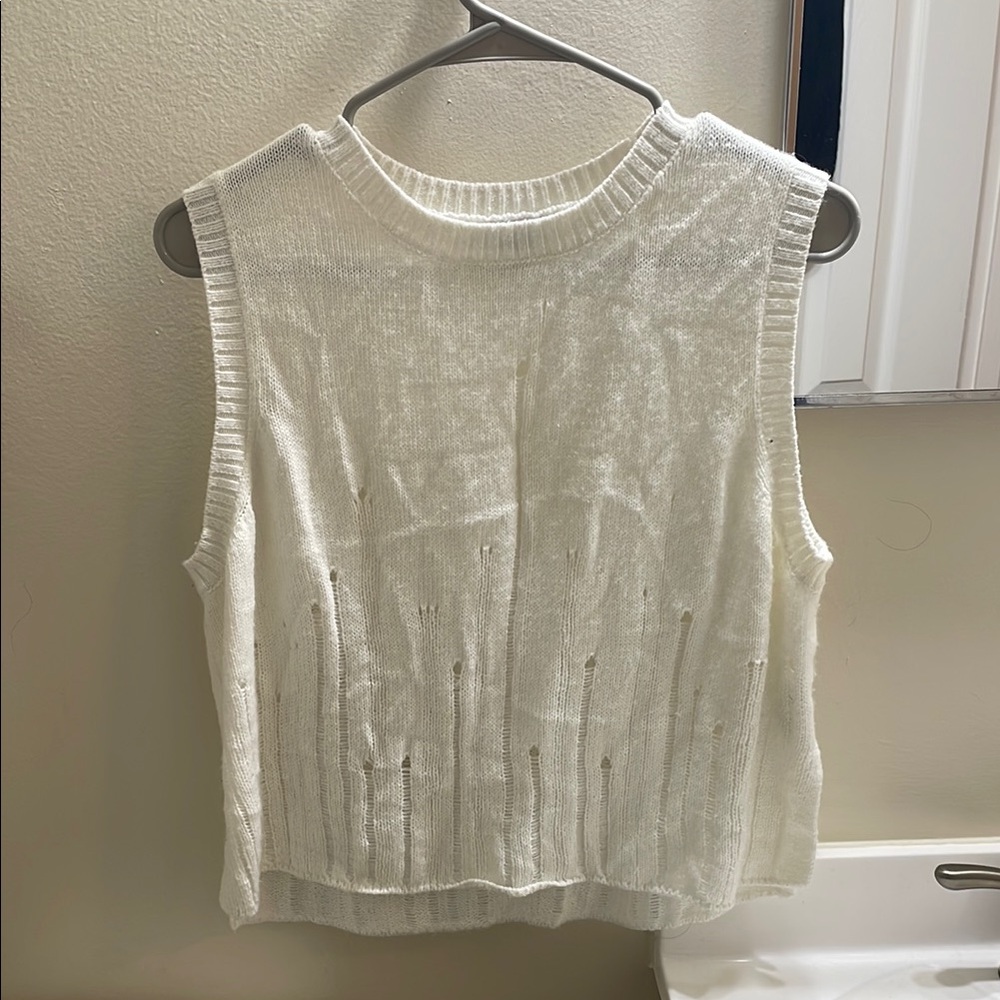 White Knit Vest